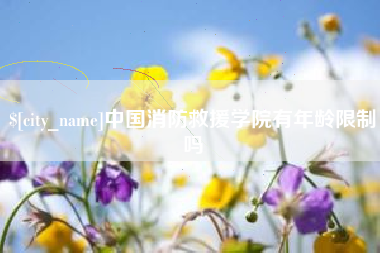 霸州中国消防救援学院有年龄限制吗