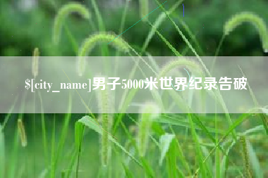 霸州男子5000米世界纪录告破
