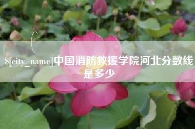 霸州中国消防救援学院河北分数线是多少