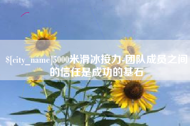 霸州5000米滑冰接力-团队成员之间的信任是成功的基石