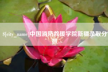 霸州中国消防救援学院新疆录取分数