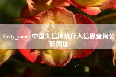 霸州中国失信被执行人信息查询公开网址