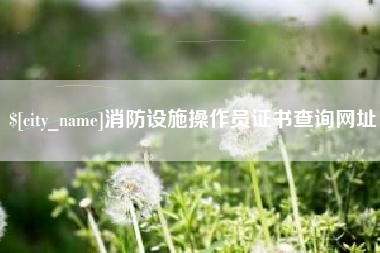 霸州消防设施操作员证书查询网址