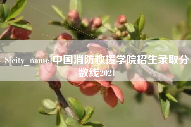 霸州中国消防救援学院招生录取分数线2021
