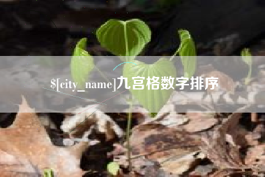 霸州九宫格数字排序