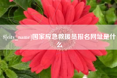 霸州国家应急救援员报名网址是什么