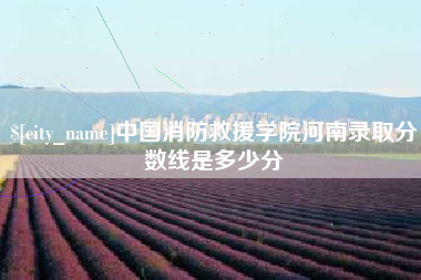 霸州中国消防救援学院河南录取分数线是多少分
