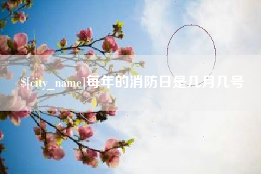 霸州每年的消防日是几月几号